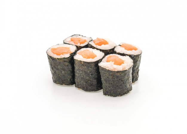 Foto salmão maki sushi- estilo de comida japonesa