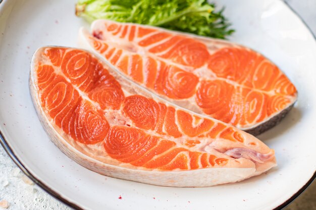 salmón filete de pescado rojo