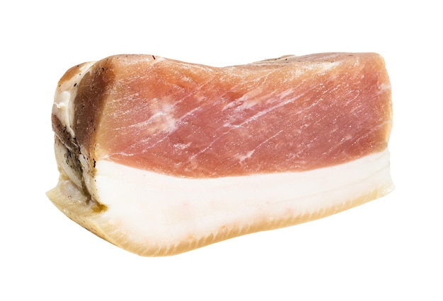 Salo de barril com carne de porco isolada