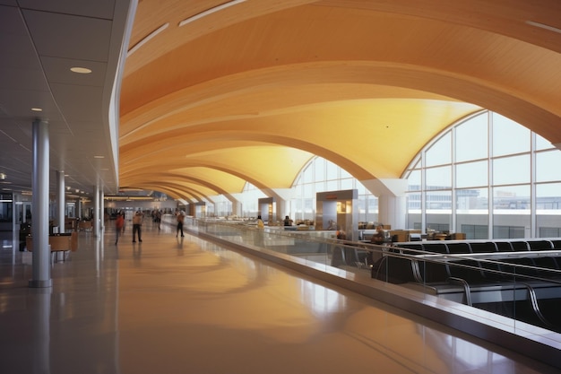 Foto salón del aeropuerto moderno