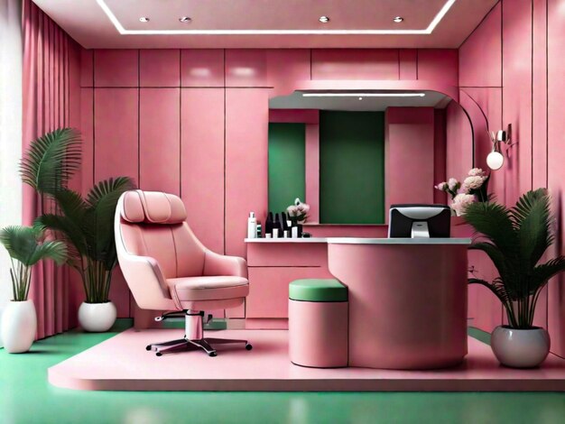 Foto salón de belleza de estilo retro