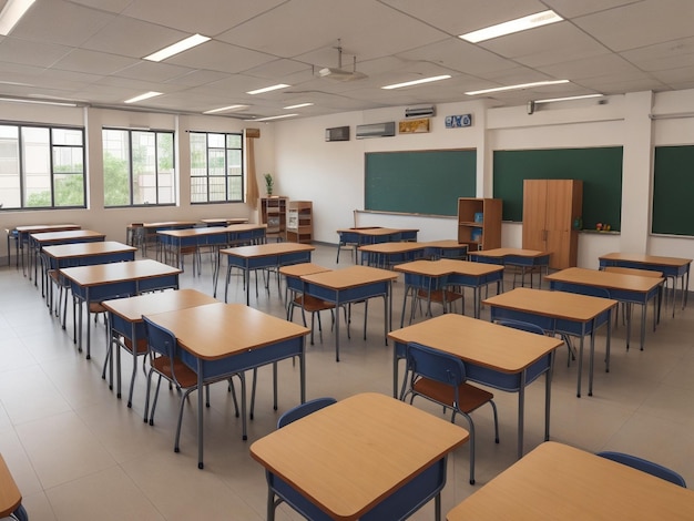 Un salón de clases diurno para maestros