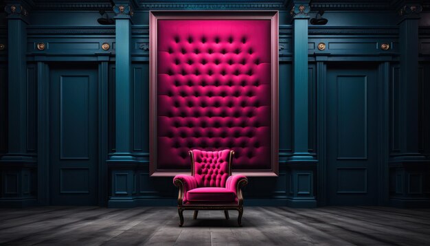 Foto salón de terciopelo moderno con tonos de joya mockup interior minimalista