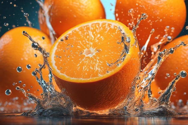 salpicado de naranja en el fondo de verano