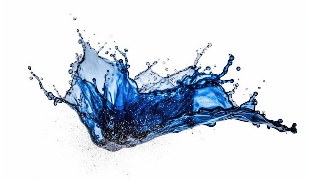 Salpicadura de agua azul aislada en blanco Crear usando herramientas generativas de IA