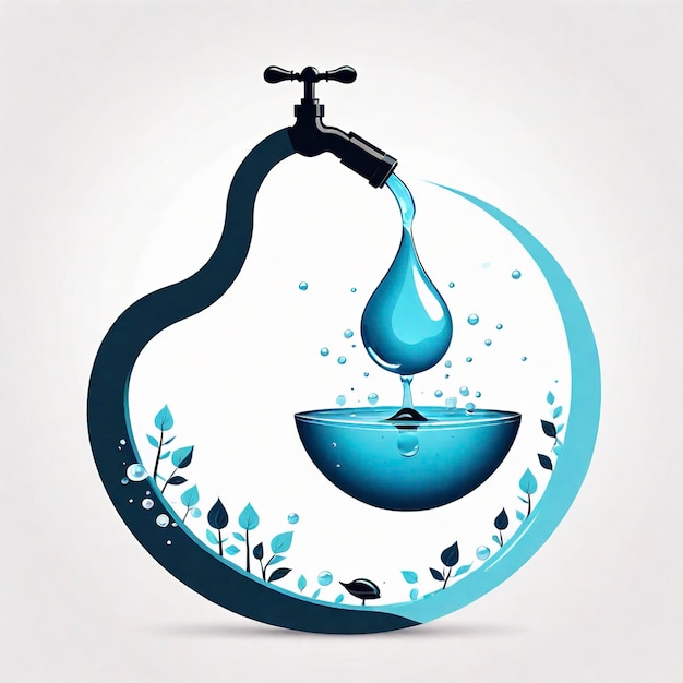 salpicadura de agua con vector de gota de agua ilustración del sistema de agua