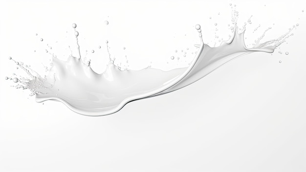 Foto salpicadura blanca aislada en blanco realista 4k