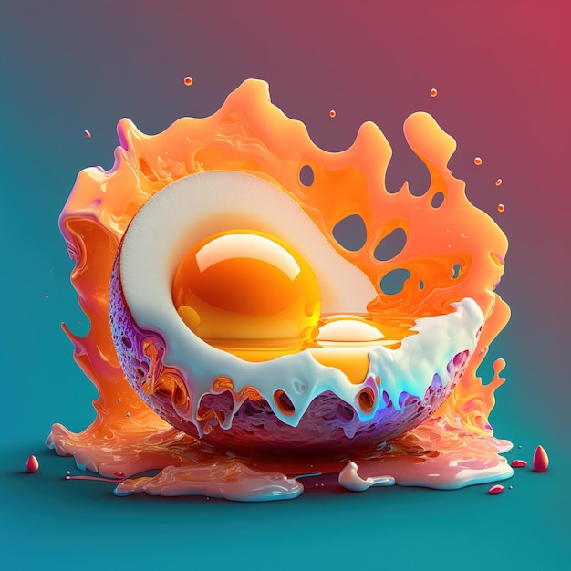 salpicadura de huevo abstracto