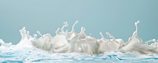 Foto una salpicadura de leche que es blanca