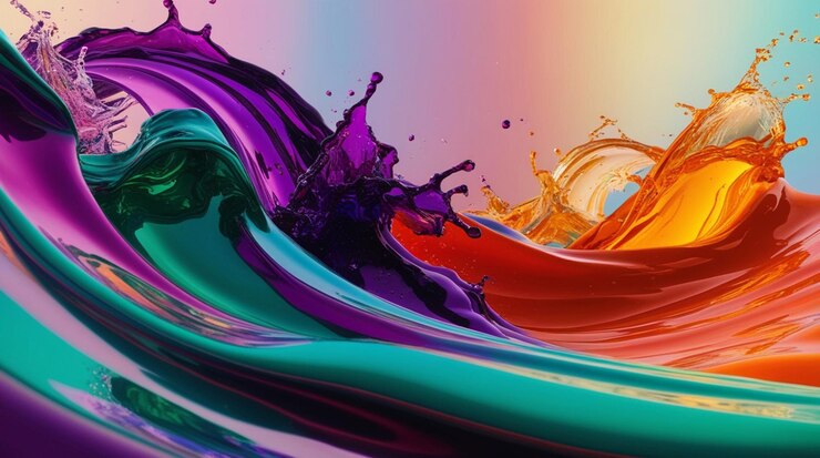 Salpicadura de líquido colorido