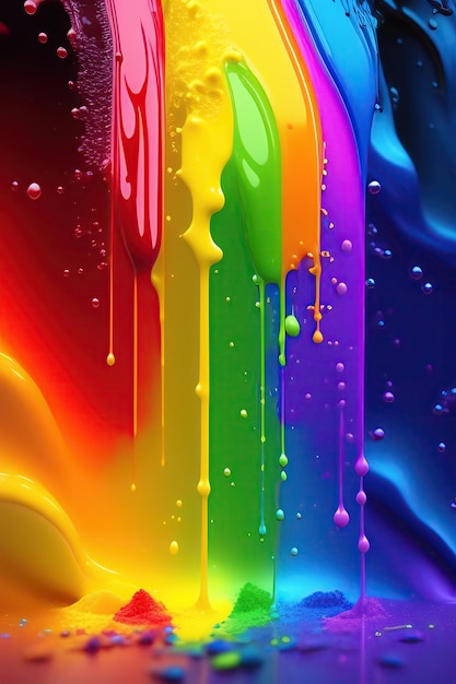 Salpicadura de pintura de arco iris