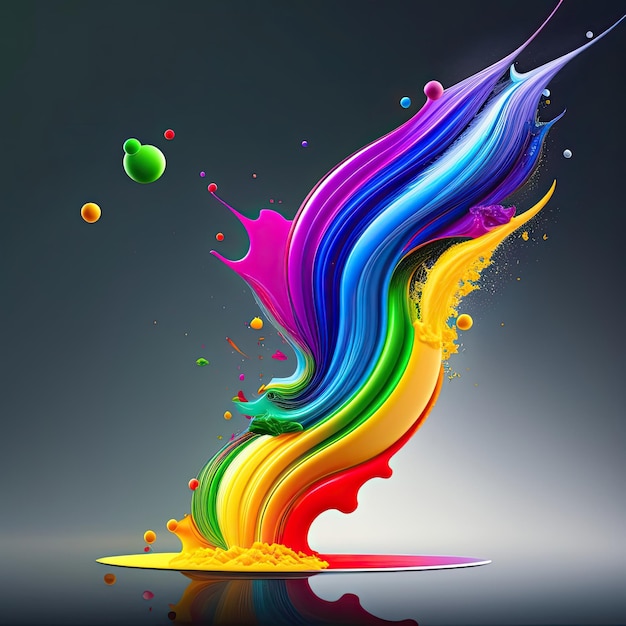 Salpicadura de pintura de arco iris