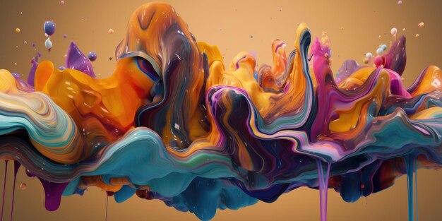 Una salpicadura de pintura colorida con la palabra arte en ella