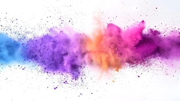 una salpicadura púrpura y rosa de pintura se muestra con colores púrpuras y rosas
