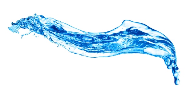 Las salpicaduras de agua aisladas