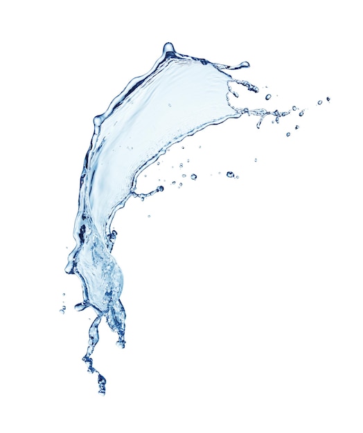 Salpicaduras de agua azul