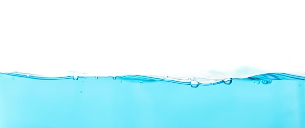 Las salpicaduras de agua con burbujas de aire ondas de agua azul refrescante fondo abstracto