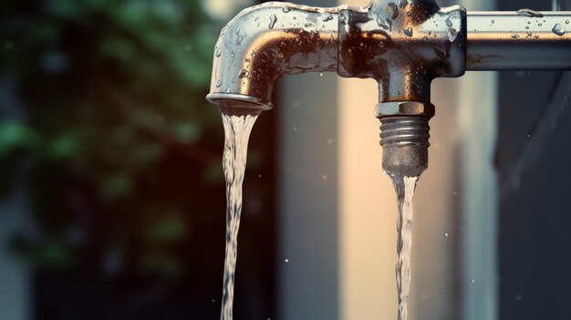 Foto salpicaduras de agua en fondo azul espacio libre para el texto