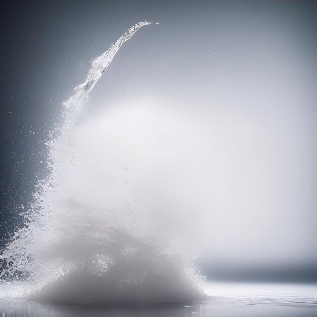 Foto salpicaduras de agua en fondo blanco generativa ai ilustración