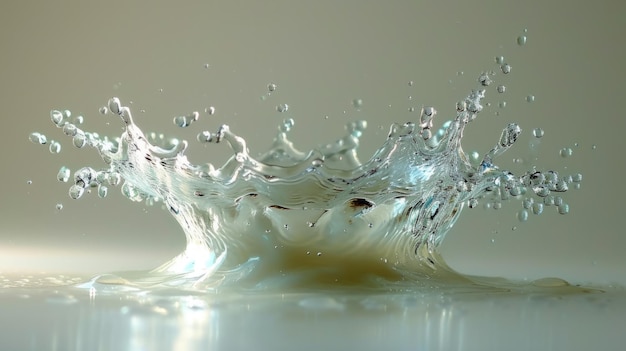 Salpicaduras de agua con una hermosa forma de corona