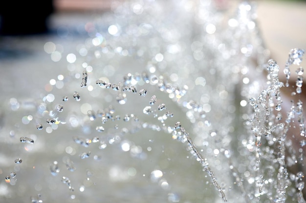 Salpicaduras de agua en la imagen abstracta de la fuente