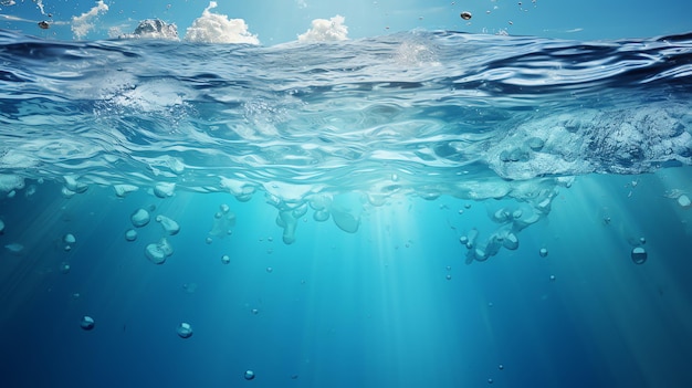 Foto salpicaduras de agua en la piscina generar ia