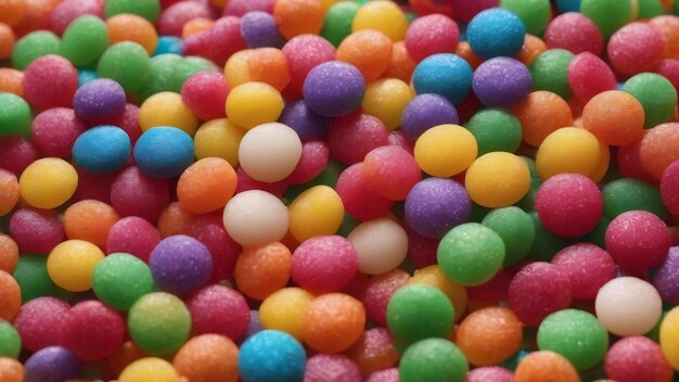 Foto las salpicaduras de azúcar de colores.
