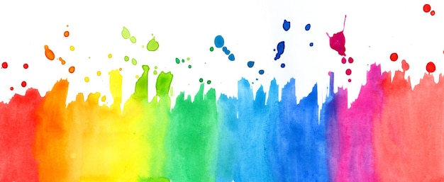 Salpicaduras de colores en forma abstracta pintura de arco iris fondo pancarta y encabezado