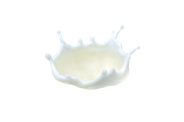 salpicaduras de leche de vertido aisladas
