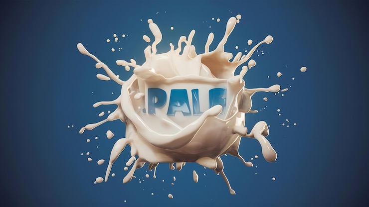 Foto salpicaduras de líquido blanco y grueso ilustración 3d rendering