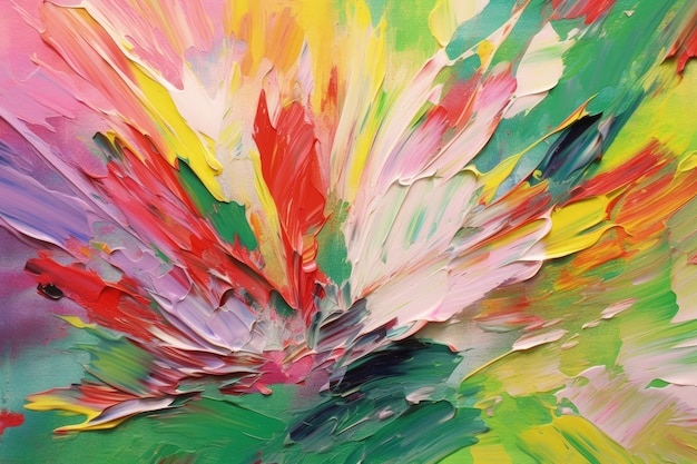 Foto las salpicaduras lúdicas de color en la pintura abstracta