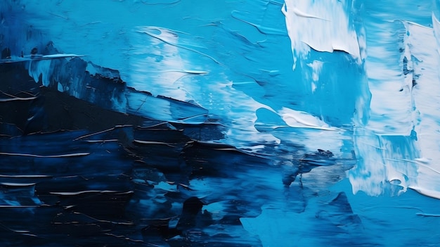 Salpicaduras de pintura de color azul en el lienzo Azul Colores de fondo con textura azul y negro