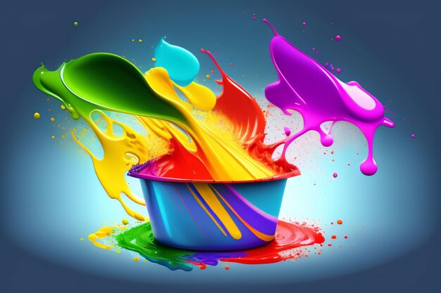 Salpicaduras de pintura de color Fondo de salpicaduras abstracto