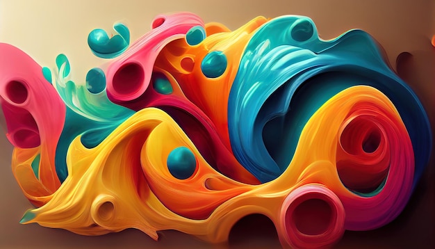 Salpicaduras de pintura de colores húmedos como fondo abstracto