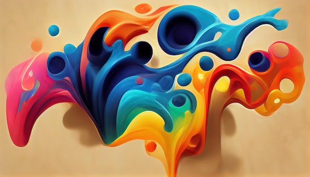 Salpicaduras de pintura de colores húmedos como fondo abstracto