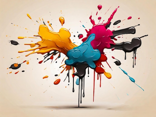 Las salpicaduras de pintura de colores Las salpiciduras de pintura Ilustración vectorial
