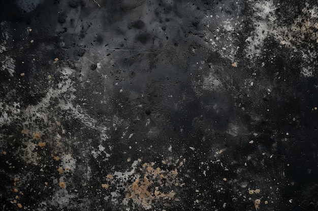 Salpicaduras de pintura negra abstracta con una textura áspera