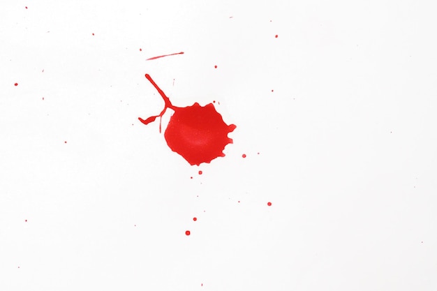 Salpicaduras de sangre Manchas rojas de acuarela Salpicaduras sangrientas realistas para Halloween Concepto de gota de sangre