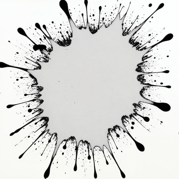 Salpicaduras de tinta abstractas con una forma circular