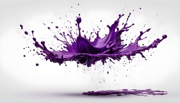 Salpicaduras de tinta púrpura