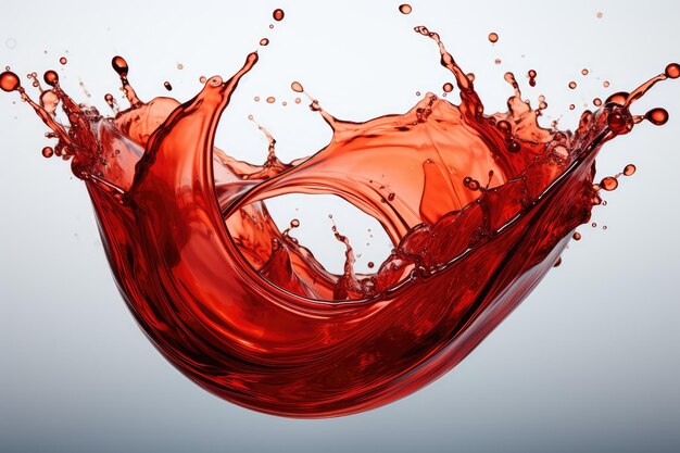salpico de água líquida vermelha na esfera fotografia de publicidade profissional