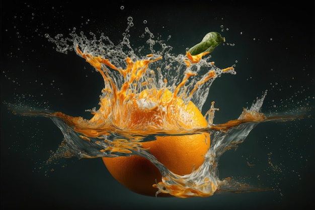 Salpicos de água laranja Feito por IAInteligência artificial