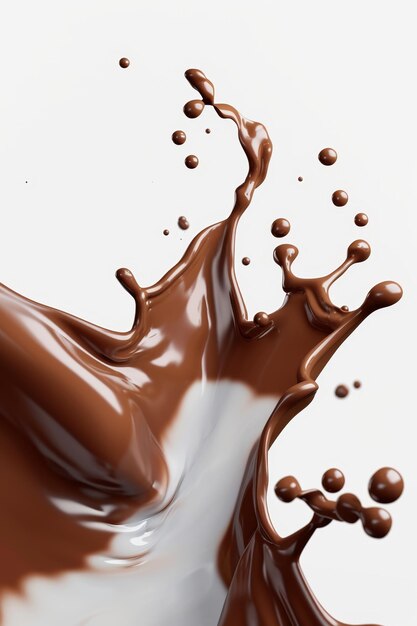 salpicos de chocolate com leite O conceito de doces
