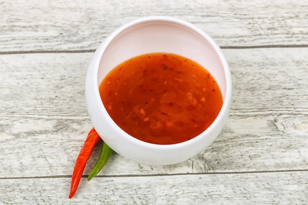 Salsa de chile dulce y picante