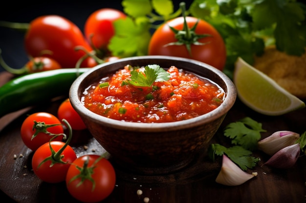 Salsa fresca hecha en casa