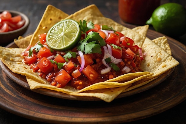 Salsa Fresca mit Tostadas und Limette