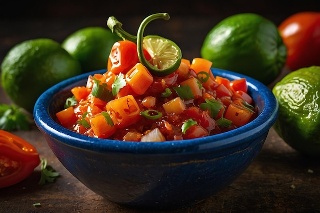 Salsa Habanero picante con lima