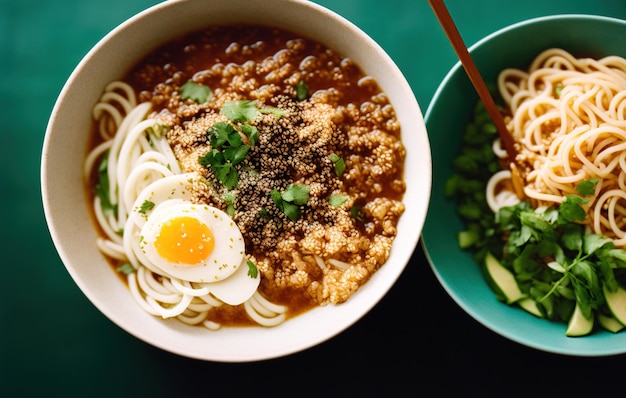 Salsa picante de ramen japonés, comida antigua