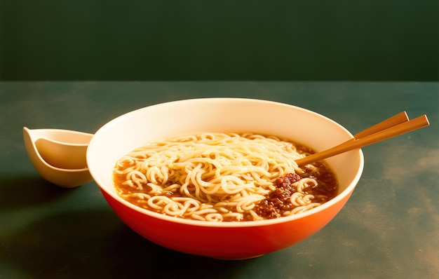 Salsa picante de ramen japonés, comida antigua