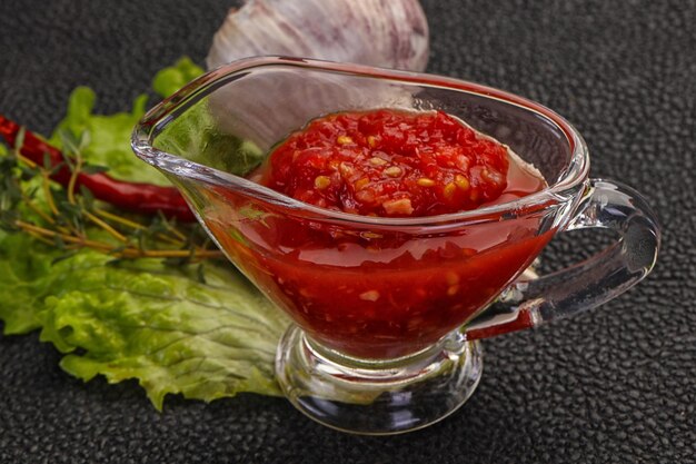 Salsa picante de tomate y ajo